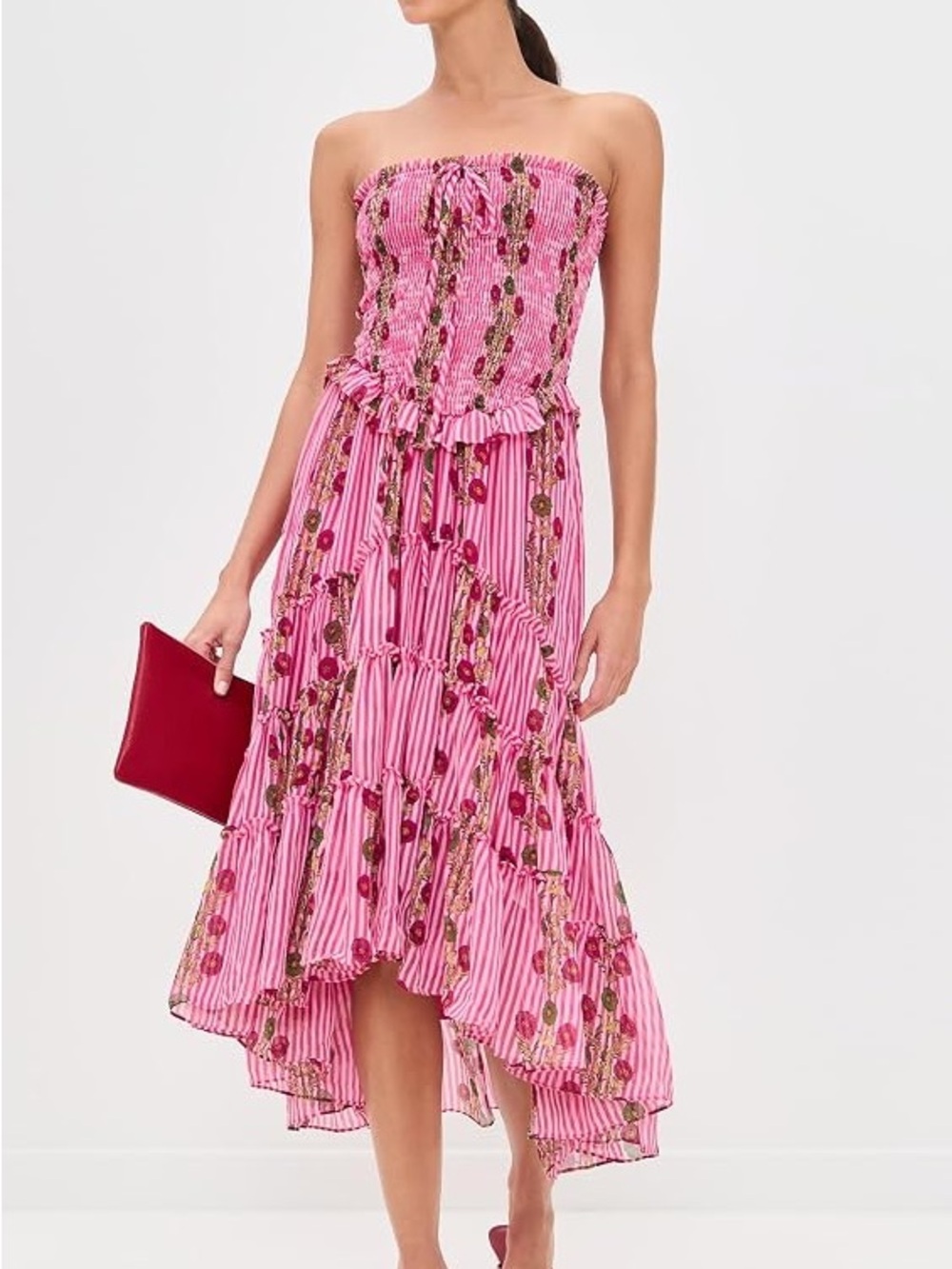 Free People Pink Alejandra Midi Dress